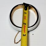 White Plastic Gold Tone Slide Lock 6.5" Vtg Safety Chain Photo 6