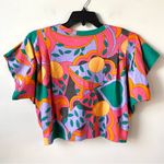 Isabel Marant ‎ Zinalia Printed Crop T-Shirt XS Photo 6