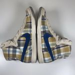 Nike 2009  Blazer Mid Women Size 9 313722-224 Khaki Blue Plaid RARE‎ Photo 4