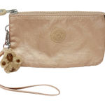 Kipling  CREATIVITY LARGE PLUS TOASTY GOLD‎ Nylon Wristlet Wallet Multi Pocket Photo 0
