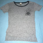 Trillium  pocket t-shirt top heather gray crew soft stretchy short sleeve size XS Photo 0