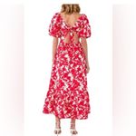 Free The Roses  Red & White Midi Dress Photo 2