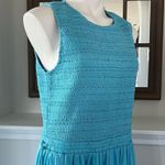 Anthropologie Dolan Smocked Bodice Maxi Dress Ruffle Blue Aqua Size XL NWT $248 Photo 6