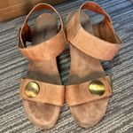 Taos Carousel Tan Leather Strappy Wedge Sandal Comfort Resort Beachy Boho EU 42 Size 11 Photo 1