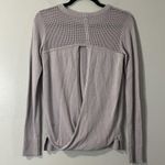 Lululemon Back To Balance Sweater Size 2 Purple Open Back Cashmere Athleisure Photo 6