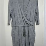 AnyBody Loungewear Romper Women’s Size Medium Heather Gray Surplice Comfy Photo 0
