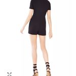 BCBGMAXAZRIA Black Short Sleeve Romper Photo 2