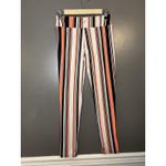 Rainbow Sandals Rainbow Pants Womens Small Black White Orange Stripe Leggings Made USA Pull On Photo 3