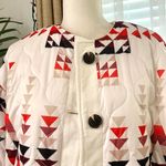 Pendleton NEW Aqua x Geometric Western Quilted Sherpa Reversible Jacket in Ivory Photo 3