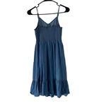 Japana‎ Women's Size XS Denim Ruffle Babydoll Mini Dress Blue Photo 5