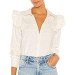 Free People Samantha Ruffle Buttondown Top Photo 1