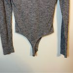 Honey Punch  Charcoal Ribbed Bodysuit Photo 4