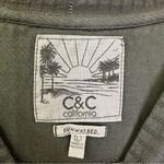C&C California  Dark Gray LOVE Graphic Sunwashed Crewneck Sweater Photo 2
