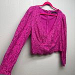 Fashion to figure Womens Top 1X Floral Lace Cropped Romantic Coquette Party Chic Photo 4