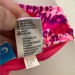 California Waves  Hot Pink Tie Dye Size Large Bandeau Top & Bikini Bottom Photo 1