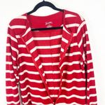 Nick & Nora Red Striped Front Zipper Foot Enclosure Long Sleeves Pajamas Small Photo 8