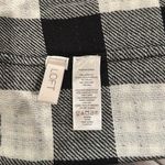 Loft Black and Ivory Gingham and Buffalo Plaid Infinity Scarf Photo 2