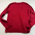 Eddie Bauer Wool Angora Rabbit Blend V Neck Sweater Tall M Red Photo 5