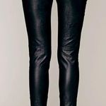 Free People SOLD!!!! Black Faux Leather Skinny Zipper Pants Photo 4