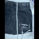 We The Free - black distressed denim jeans skirt Sz 31 Photo 7