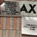 Flax  button front vest blouse size small orange striped retro quirky cotton Photo 7