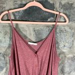 Lush Clothing Lush Tank Top Woman's Medium Pink Cross Over Hem Coastal Oversized Flowy Photo 2