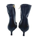 ANINE BING  Zoe Women's Black Leather Buckle Pointed Toe Zip Up Ankle Boots 7.5 Photo 2