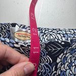 Talbots  Stretch Blue Black‎ White Floral Ankle Pants 14 Cotton Spandex Blend Photo 8