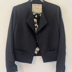 Anthropologie Cartonnier by  Black Open Front Blazer Career Office Evening Size 4 Photo 0