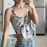 Finders Keepers  Calypso Top Blue Fruitbowl Photo 2