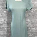 RVCA  Wallflower Mint Blue Backless Bodycon Shirt Dress Photo 2