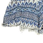 Altar'd State Boho Paisley Shortie Short Pom Pom Trim Elastic Waist Women Medium Photo 2
