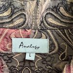 Analogy Women's Multicolor Quilted Paisley Blazer Black Size L Photo 1