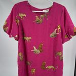 eesome Pink fuschia Mini Dress leopards cheetah Vibrant short balloon sleeve Photo 5