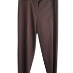 Avenue Women Pants Brown Straight Leg High Rise Office Travel Neutral Capsule Photo 0