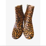 Banana Republic Trendy Cheetah Printed Block Heel Haircalf Leather Boots 6.5M Photo 1
