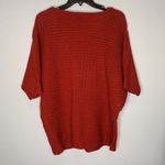 Worthington Red Sweater wave short sleeves LARGE Dolman  sleeve knit Photo 8