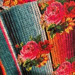 Crazy Train reversible, poncho style tunic top. Sarape, flowers and Leopard Photo 3