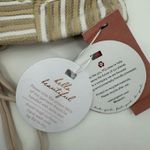 PQ SWIM PILYQ Bikini Top Size Large Corset Bralette NWT New Earth Stripe Swim Tan Photo 7