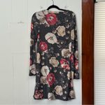 Pink Lily  Floral Gray long sleeve t-shirt dress medium Photo 3