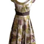 Anthropologie  Floreat Travessia Dress Womens 4 Used Tulle Skirt Purple Green Photo 2