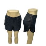 Good American Good American Women's The Running Short Moonlight Metallic Sparkle Black 0 XS Photo 1