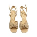 Jessica Simpson  Sandals Size 5 Open Toe High Heel in Gold Ankle Strap Photo 3