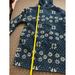 Vintage 90s LL Bean‎ Native Deep Pile Jacket Button Fleece USA Made Long Medium Blue Photo 5