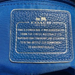 Coach Blue Denim Taxi Zip Tote Bag Leather Trim with COA Photo 3