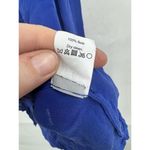 J.Crew 100% Silk Blouse Women 2 Blue Fairy Edwardian Pleated Sheer Embroidered Photo 7