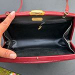 Anne Klein Vintage For Calderon Elegant Burgundy Leather Shoulder Bag Photo 3