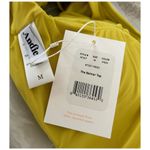 ANDIE Swim The Belmar Top - Glossy Eco Nylon in Honeysuckle Yellow M NWT Photo 3