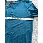 LUMIERE USA Soft Viscose Jersey Long Sleeve Tee Shirt Tunic Top Teal size L Blue Size L Photo 4