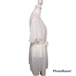 Flora Nikrooz  Vanilla‎ Sheer Tie Robe With Macrame Lace Trim Size S/M Photo 1